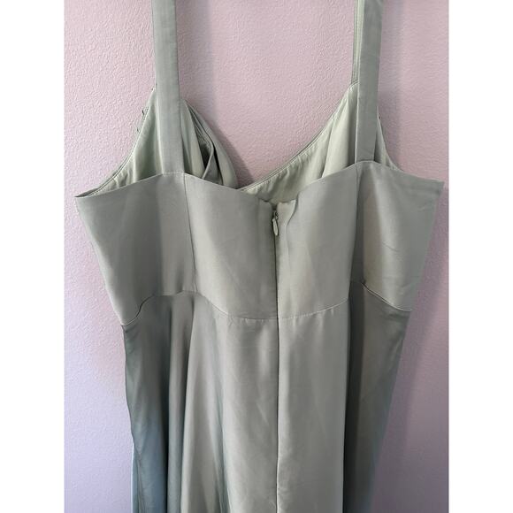 Azazie Shaude Womens size A22 Dusty Sage green bridesmaid dress - Picture 6 of 9